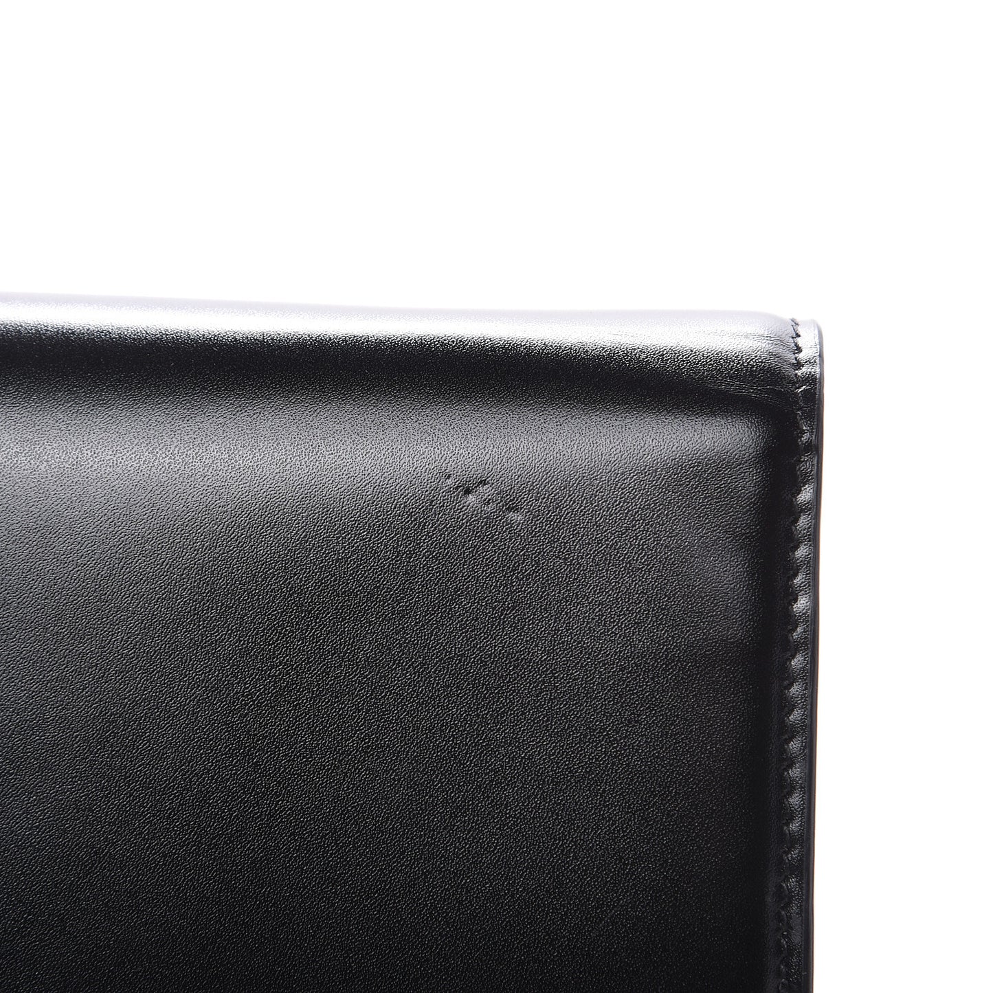 Smooth Calfskin B Wallet on Chain Black