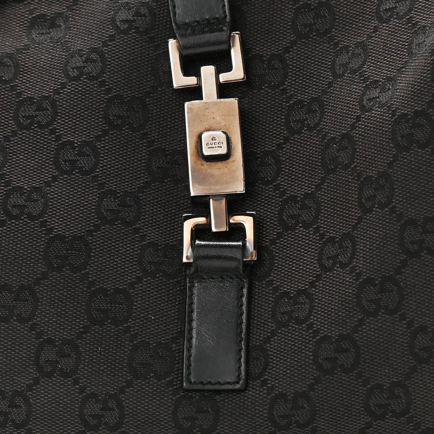 Gucci Monogram Small Jackie O Hobo Black 7 of 12