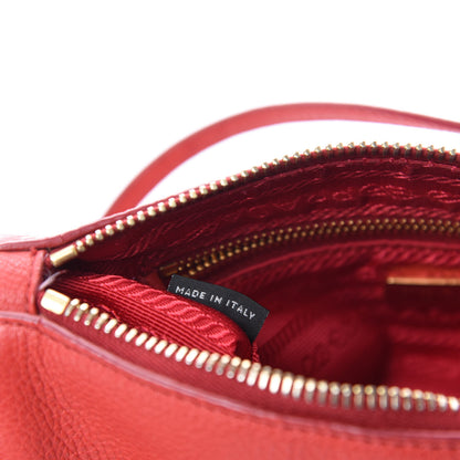 Prada Vitello Daino Pochette Bag Fuoco 9 of 11