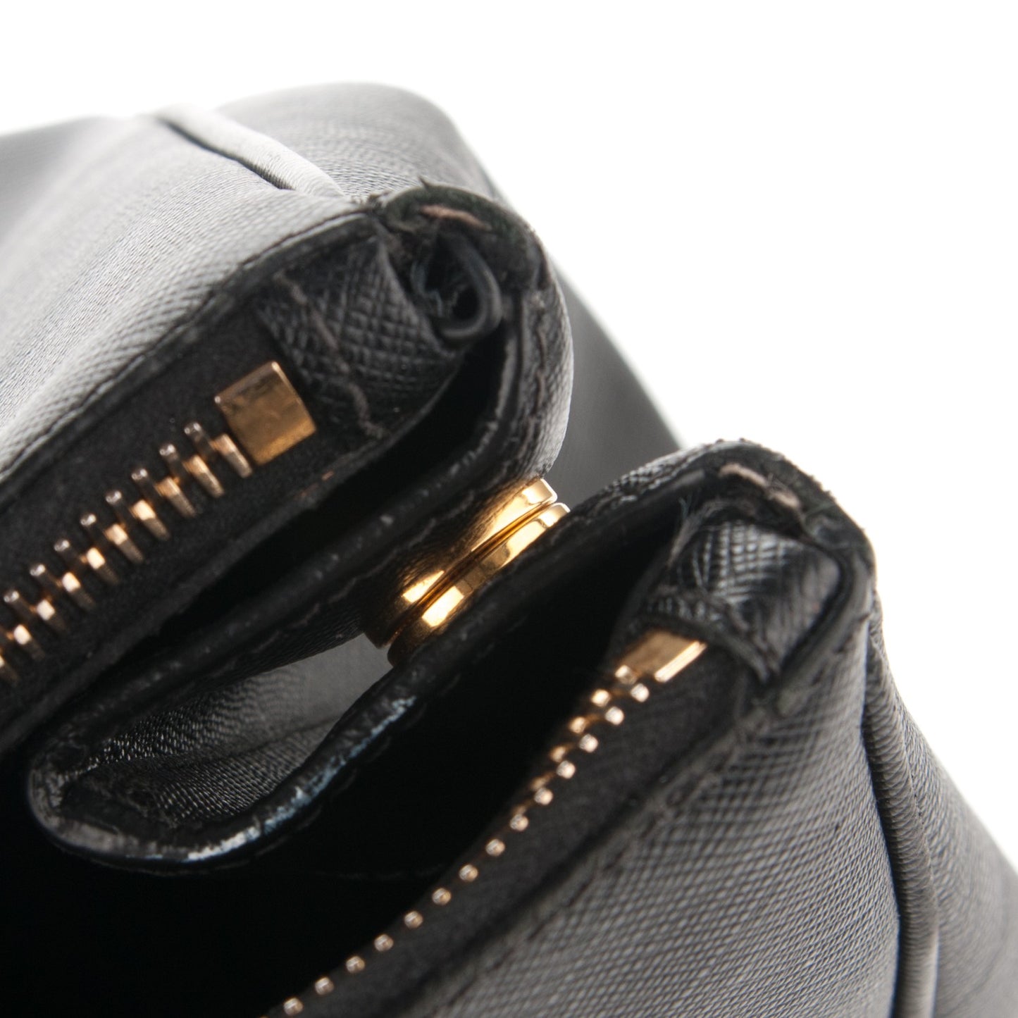Saffiano Lux Extra Large Galleria Double Zip Tote Black