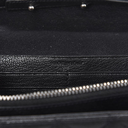 Saint Laurent Sheepskin Tri-Quilt Monogram Envelope Chain Wallet Black 7 of 8