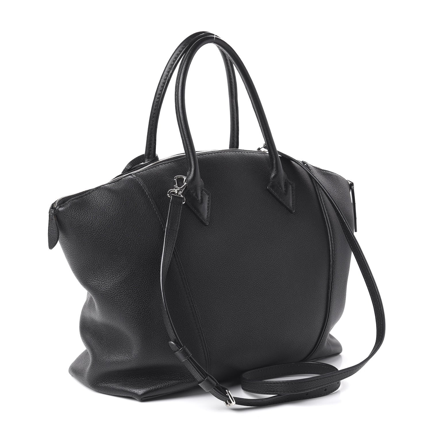 Louis Vuitton Veau Cachemire Soft Lockit MM Black 2 of 11