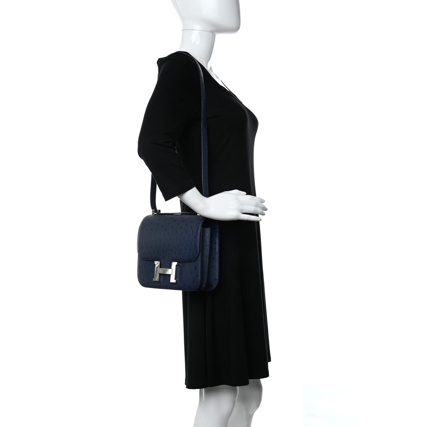 Ostrich Constance 24 Bleu De Malte