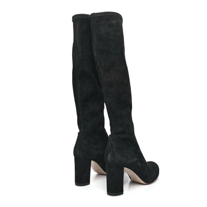 Valentino Garavani Suede Stretch Knee Boots 36 Black 4 of 7