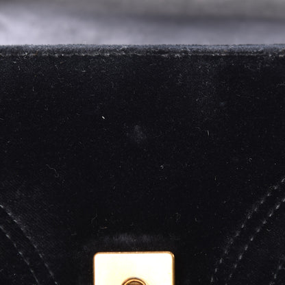 Gucci Velvet Matelasse Mini GG Marmont Shoulder Bag Black 9 of 15