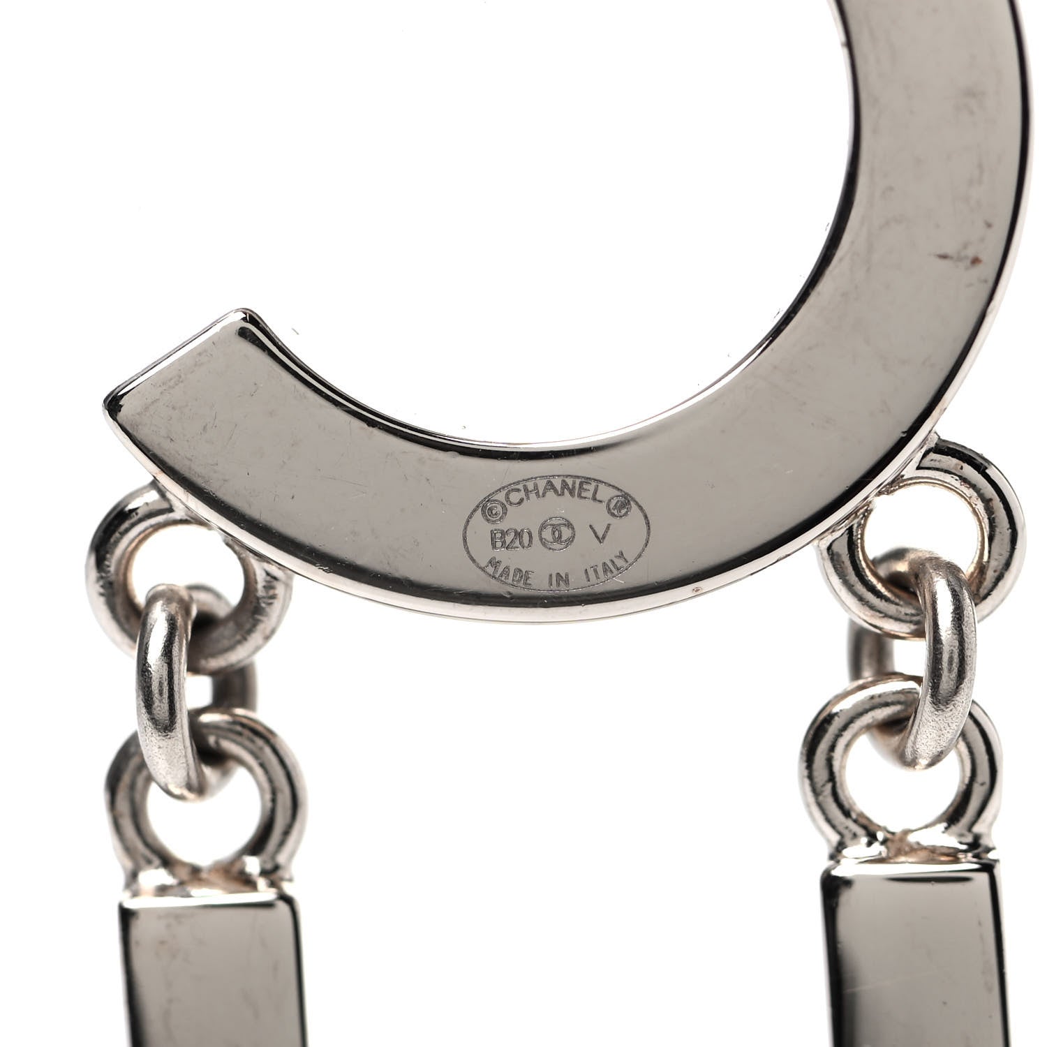 Chanel Metal Cha-Nel Logo Drop Earrings Gold 4 of 4