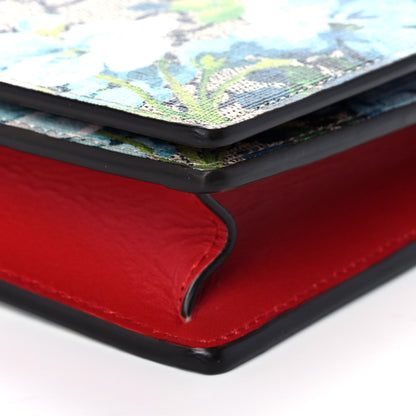 Gucci GG Supreme Monogram Blooms Chain Wallet Blue 9 of 12