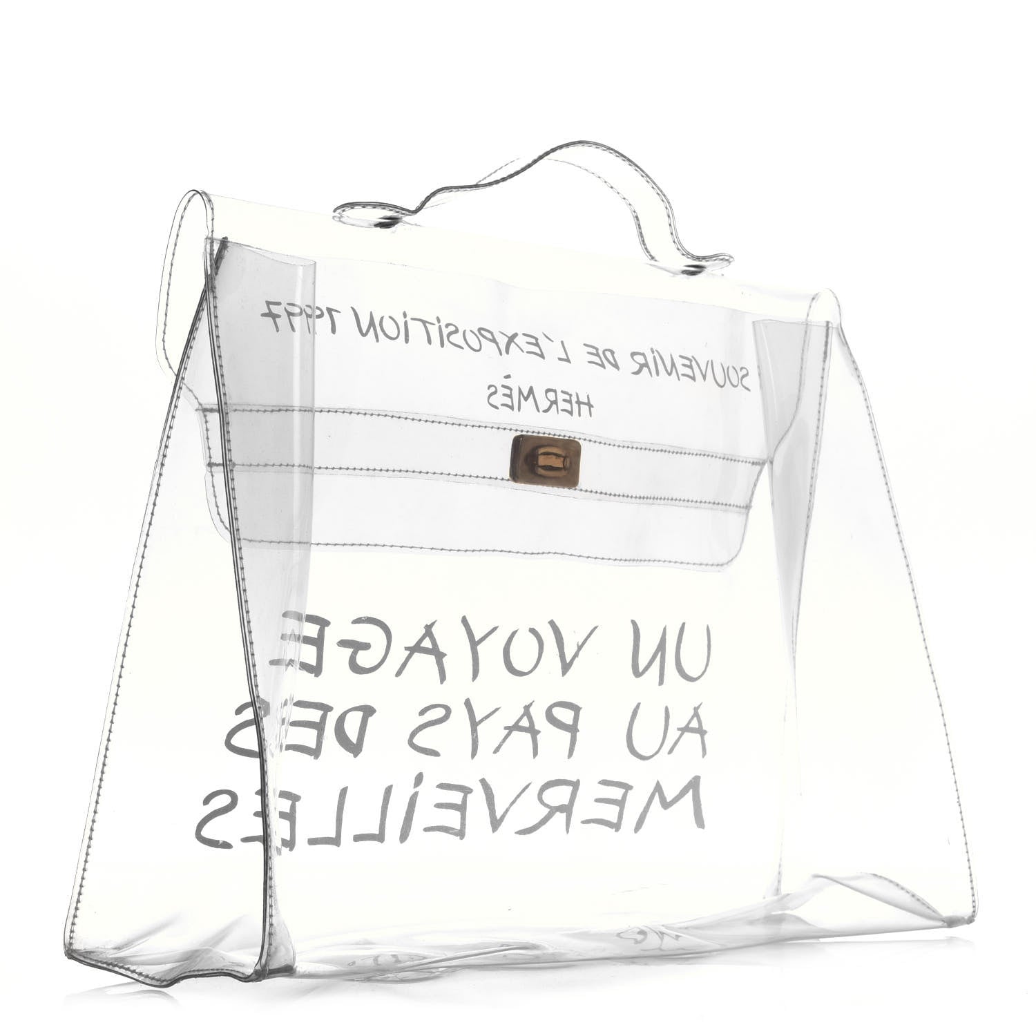 Hermes Vinyl Souvenir De L'Exposition Kelly Transparent 4 of 9