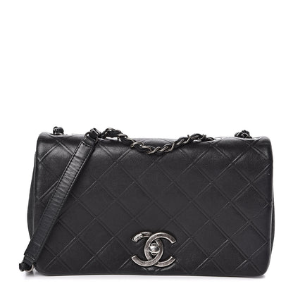 Chanel Calfskin Diamond Embossed New Chic Flap Black 1 of 12