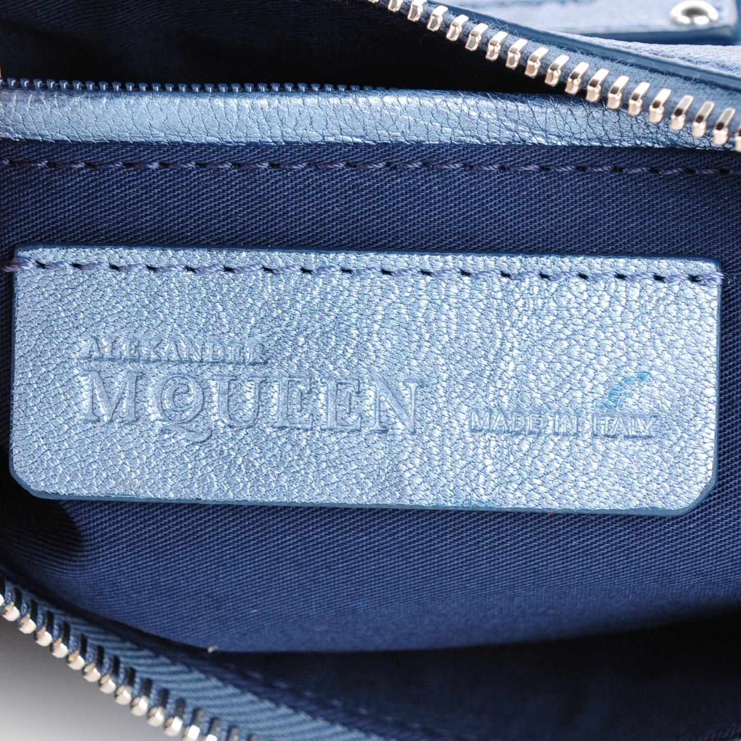 Denim Floral Embroidered De Manta Clutch