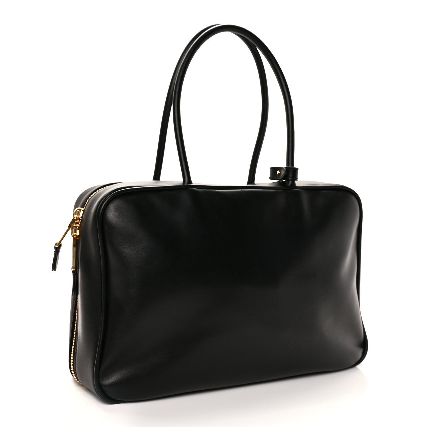 Miu Miu Soft Calf Softy Large Beau Top Handle Bag Black 2 of 8
