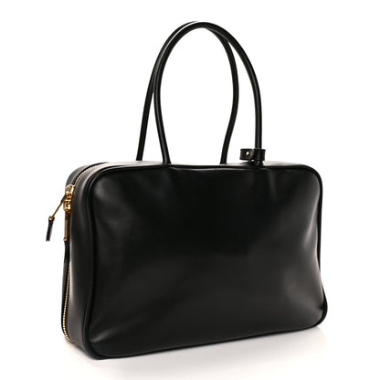 Miu Miu Soft Calf Softy Large Beau Top Handle Bag Black 2 of 8