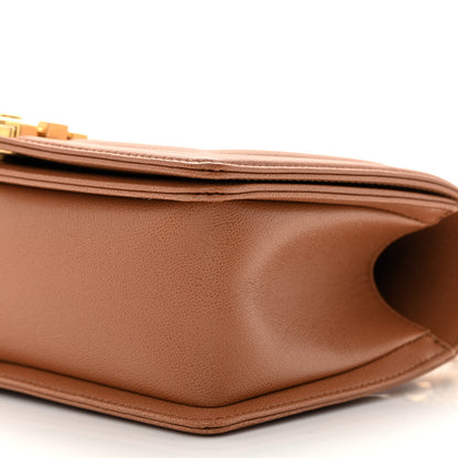 Chanel Caviar Chevron Quilted Medium Boy Flap Dark Beige 10 of 11