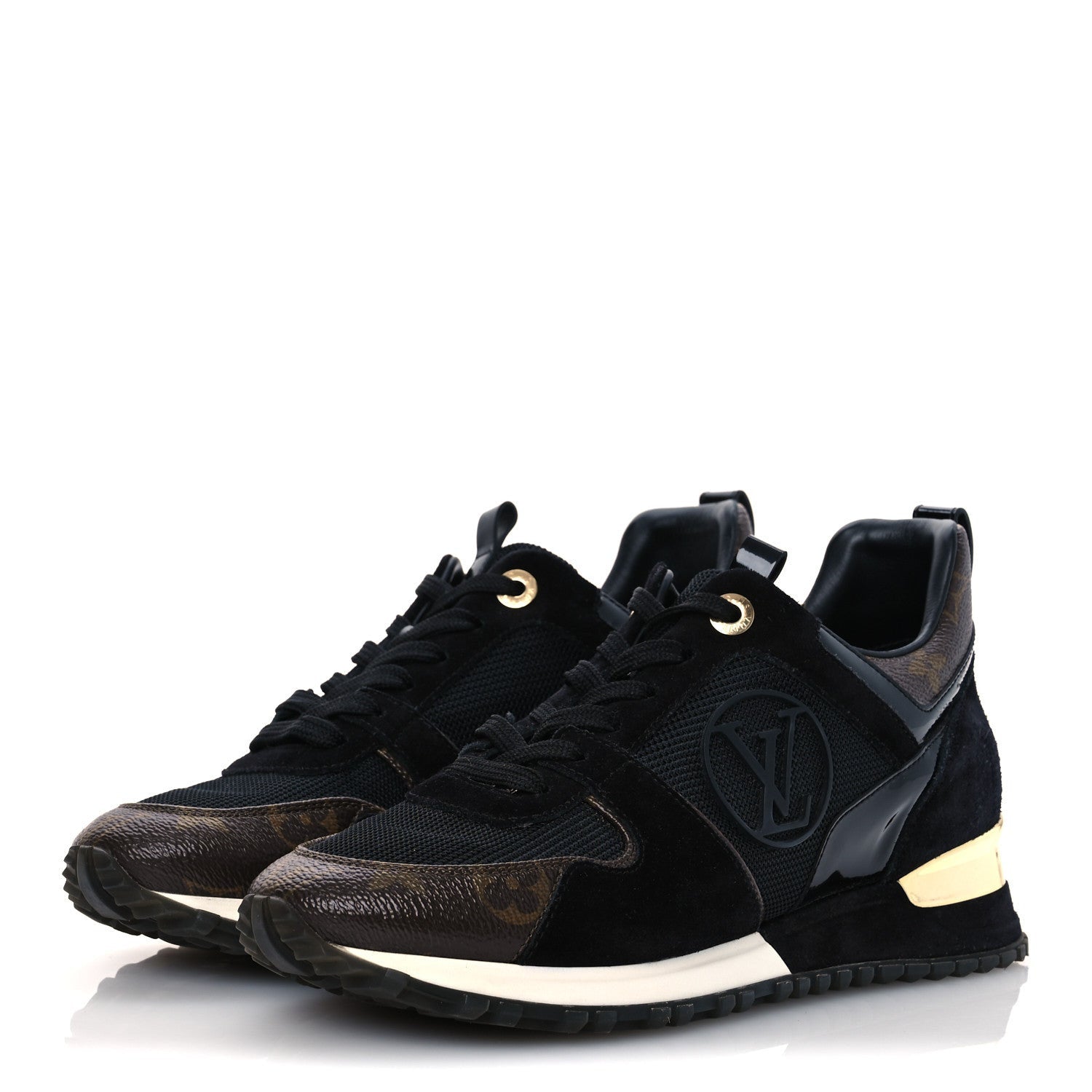 Louis Vuitton Suede Monogram Run Away Sneakers 36.5 Black 4 of 7