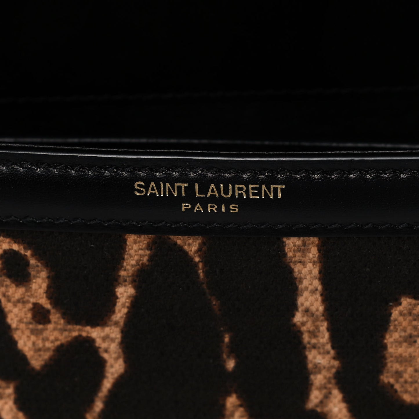 Canvas Leopard Print Mini Classic Monogram Cassandra Top Handle Black