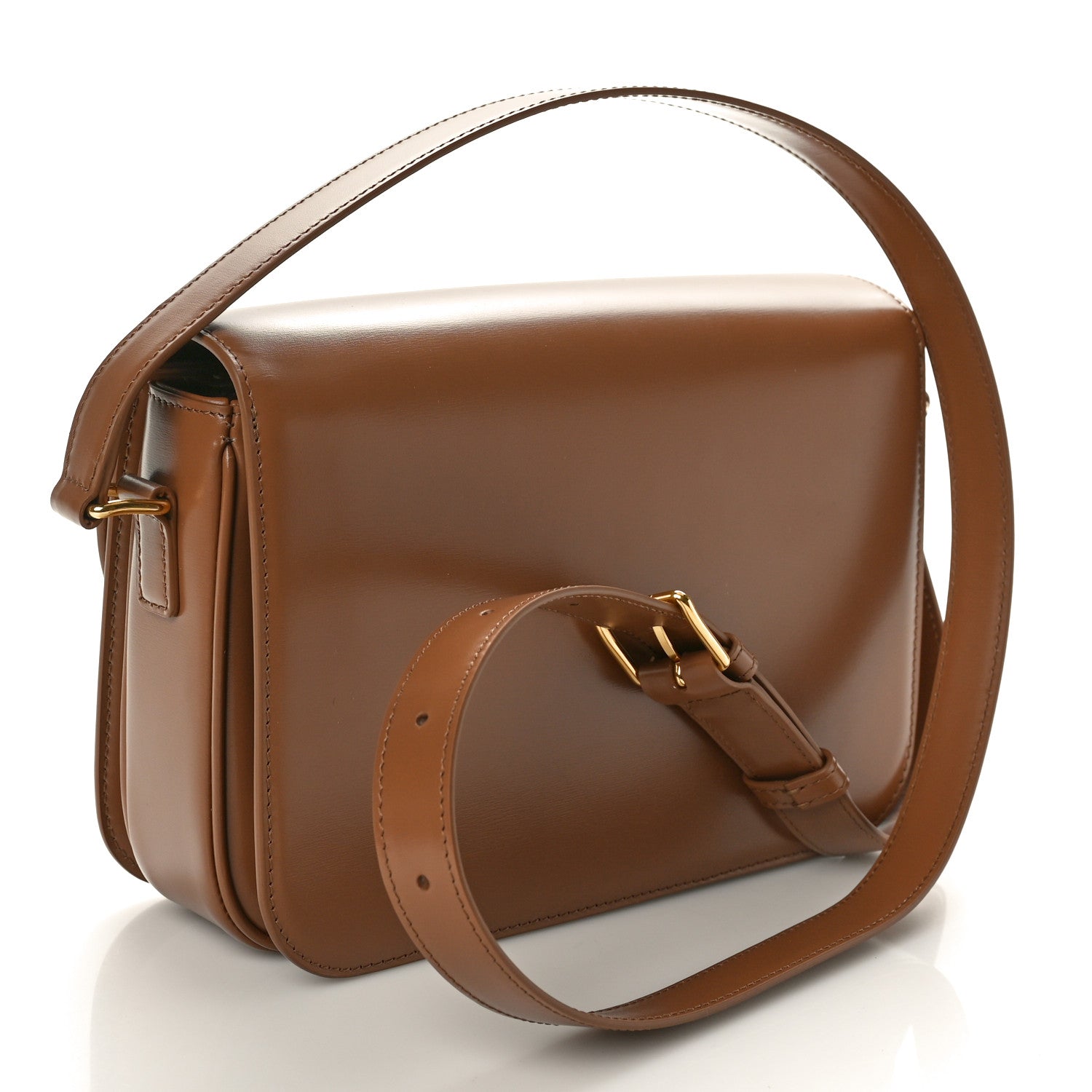 Celine Shiny Calfskin Medium Triomphe Bronze 3 of 11