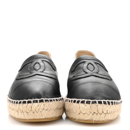 Chanel Lambskin CC Espadrilles 38 Black 3 of 7