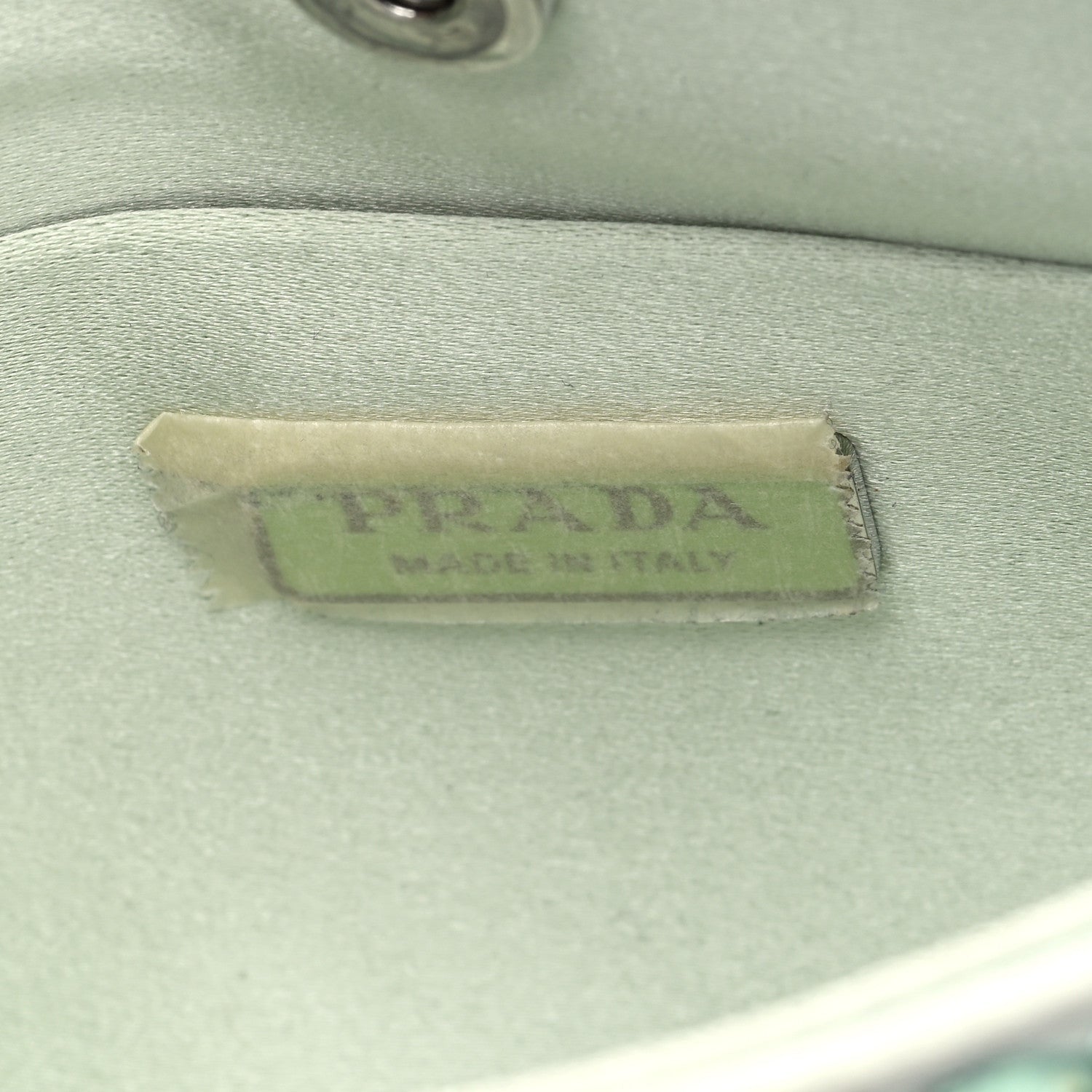 Prada Satin Crystal Cleo Adjustable Strap Shoulder Bag Acqua 6 of 7
