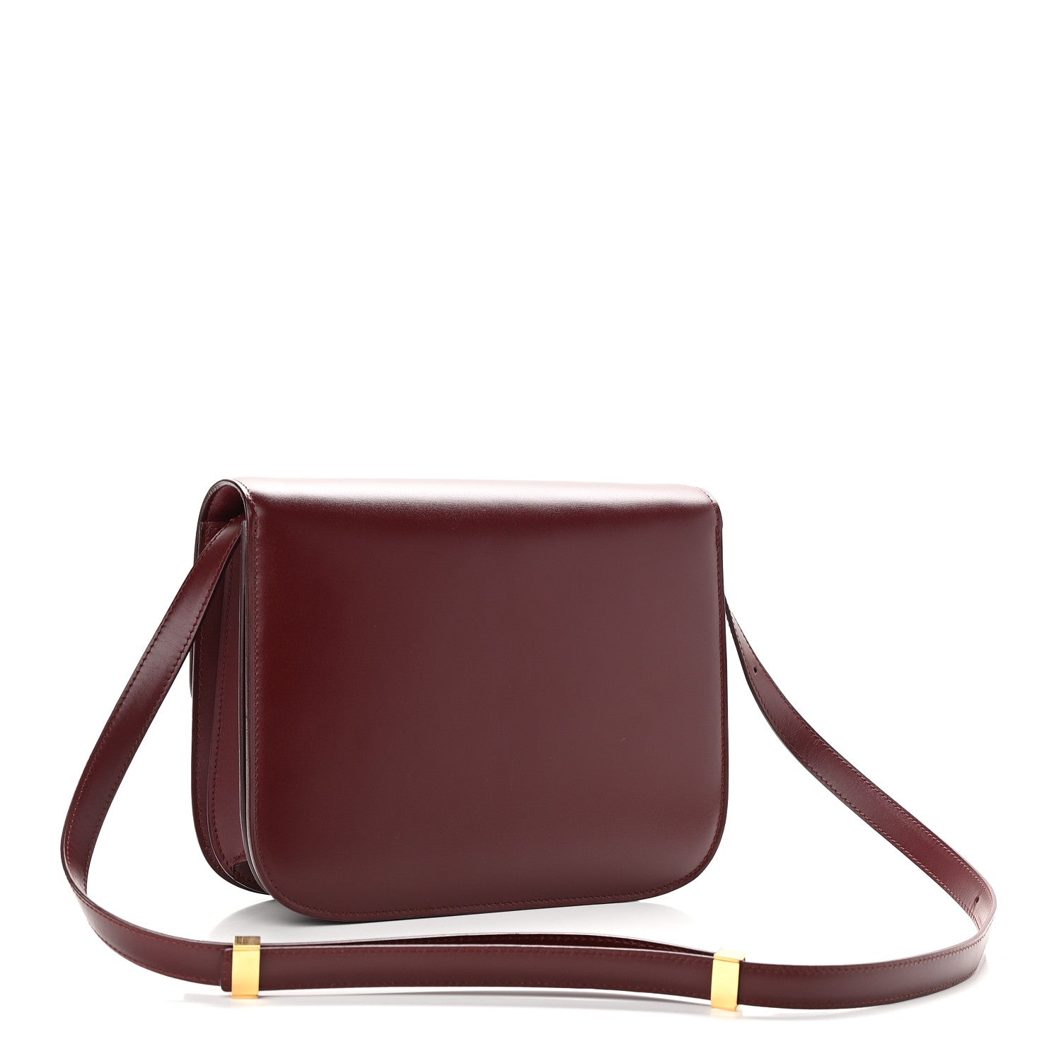 Celine Box Calfskin Medium Classic Box Flap Bag Burgundy 3 of 9