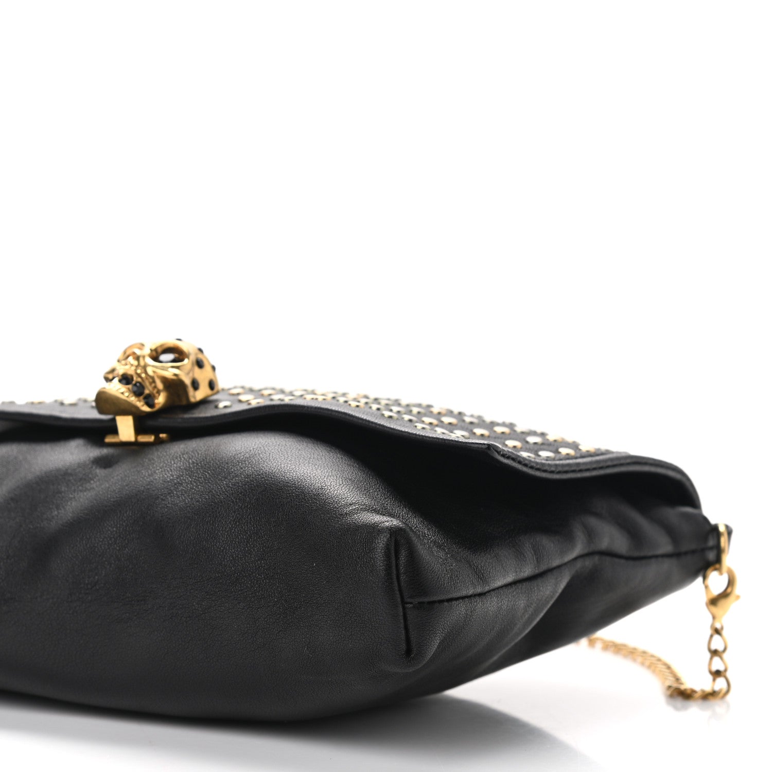 Alexander McQueen Calfskin Studded Skull Bag Black 10 of 11