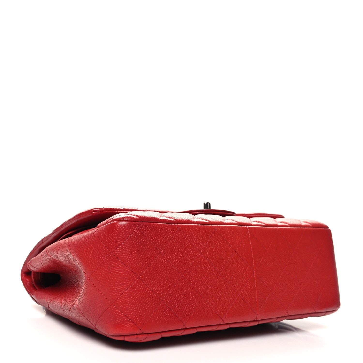 Chanel Caviar Quilted Jumbo Double Flap Red 4 of 13