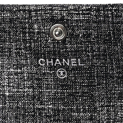 Chanel Glittered Calfskin Quilted Flap Card Holder Dark Grey 6 of 7