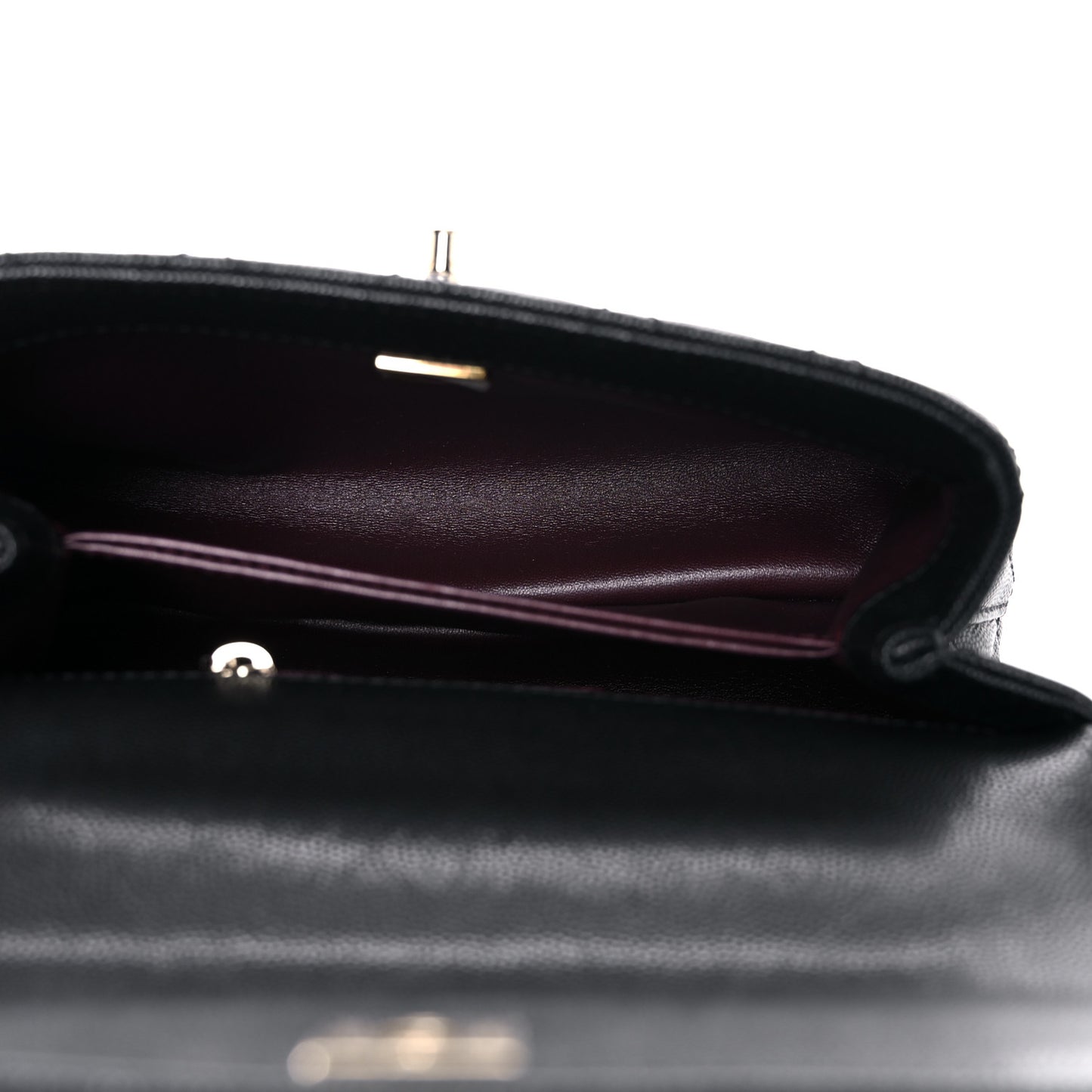 Caviar Quilted Mini Coco Handle Flap Black