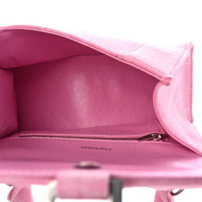 Balenciaga Washed Denim BB Monogram Hourglass Top Handle Bag Small Pink 5 of 10