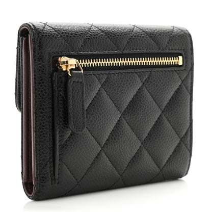 Chanel Caviar Quilted Compact Flap Wallet Black 3 of 8