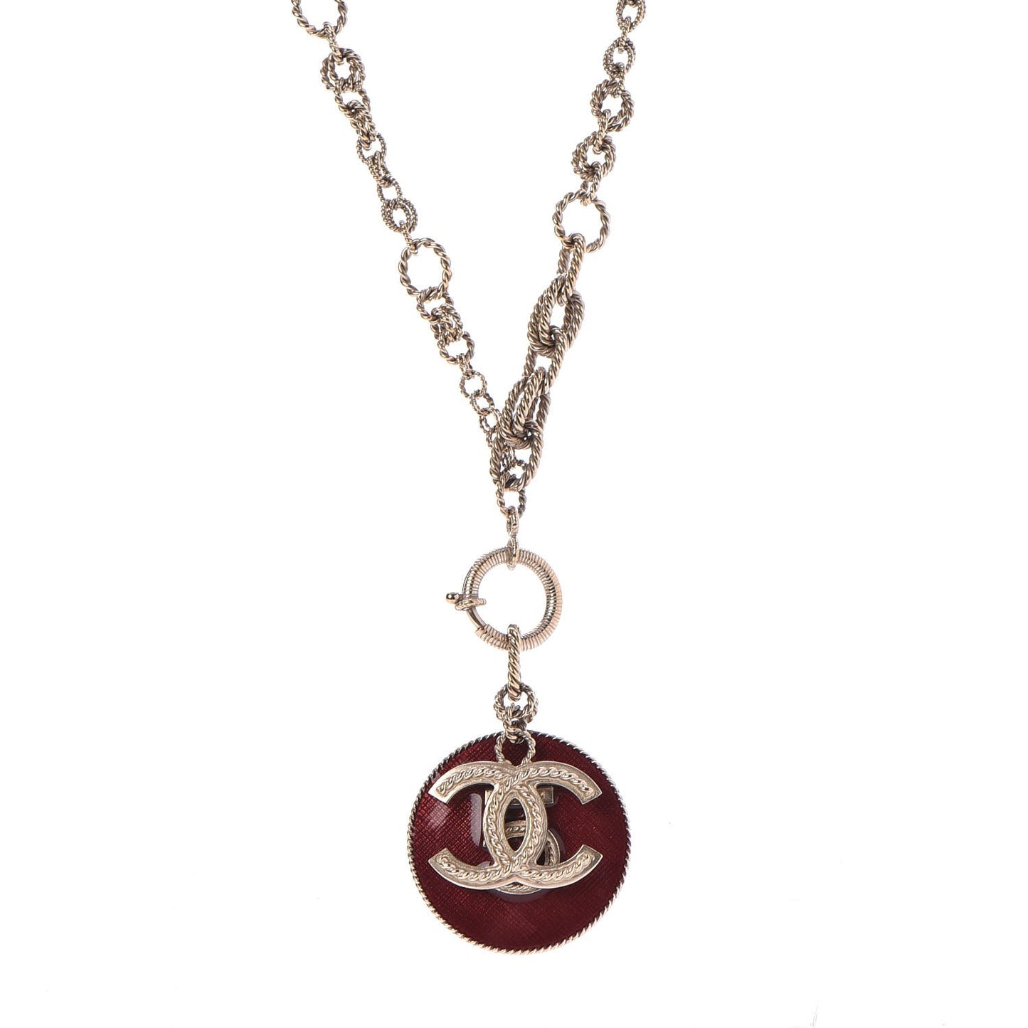 Chain N°5 CC Necklace Bordeaux Gold