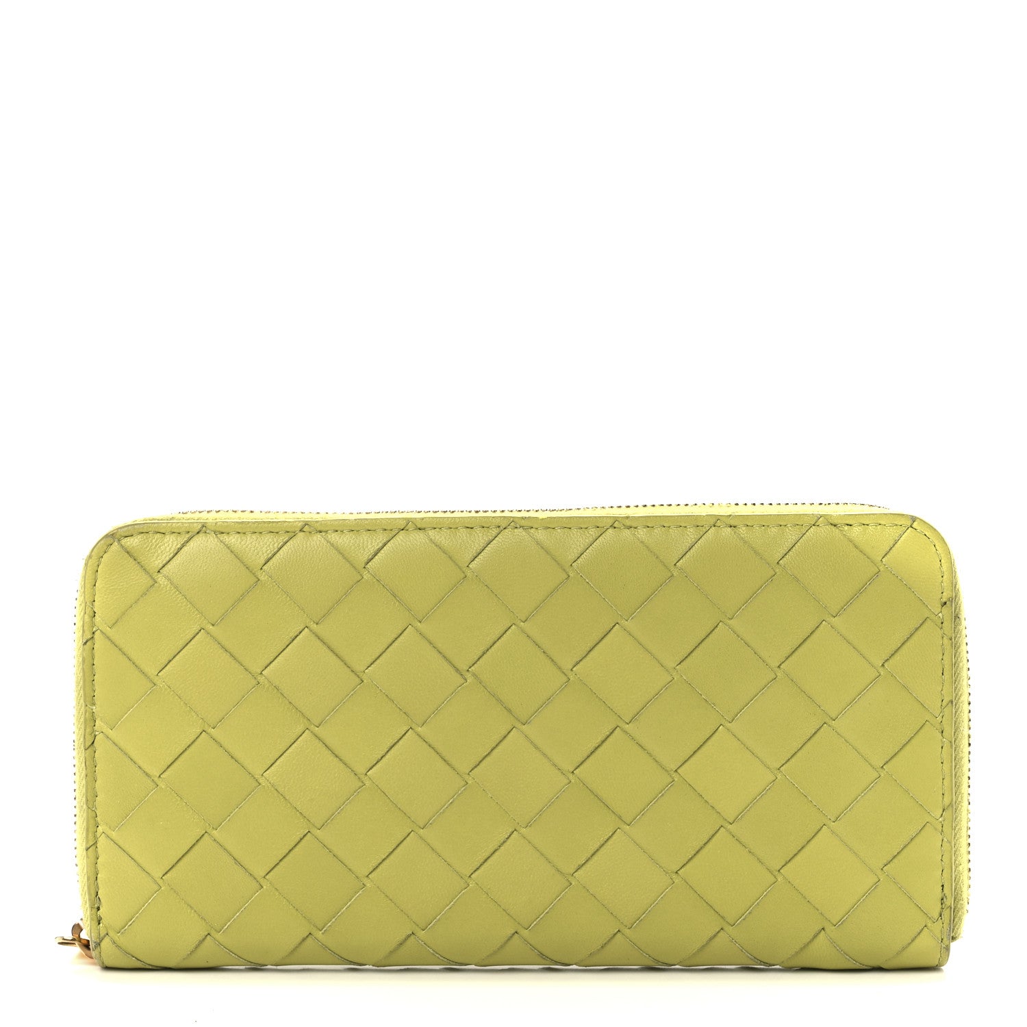 Bottega Veneta Nappa Intrecciato Zip Around Wallet Kiwi 1 of 13