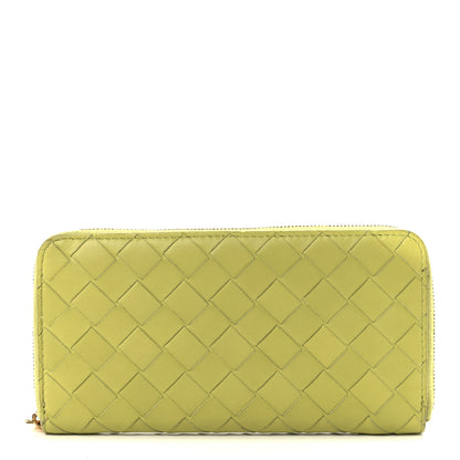 Bottega Veneta Nappa Intrecciato Zip Around Wallet Kiwi 1 of 13