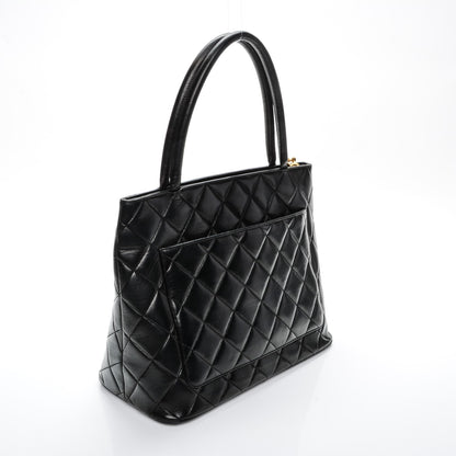 Chanel Lambskin Quilted Medallion Tote Black 3 of 11
