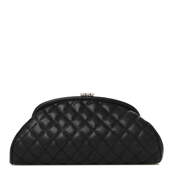 Caviar Quilted Timeless Clutch Black