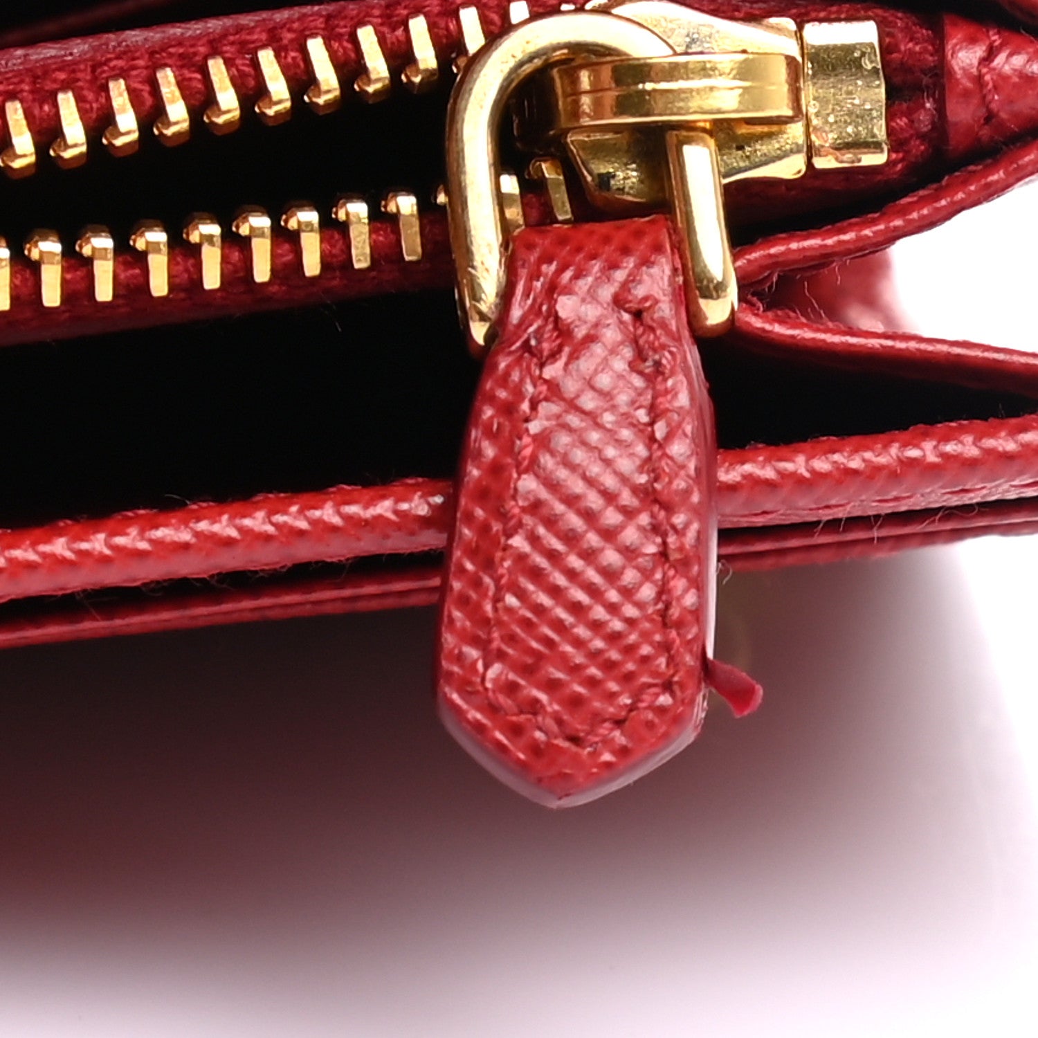 Prada Saffiano Metal Continental Flap Wallet Fuoco 9 of 12