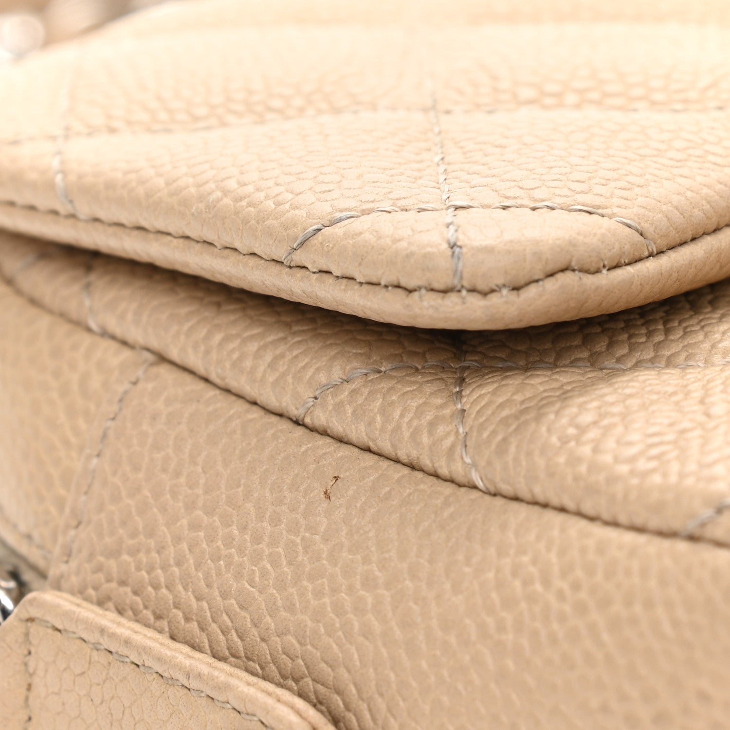 Chanel Caviar Quilted Medium Easy Flap Beige 15 of 18