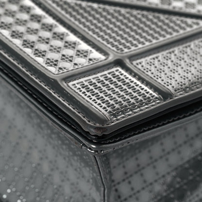 Christian Dior Metallic Patent Micro-Cannage Medium Diorama Flap Bag Silver 10 of 15