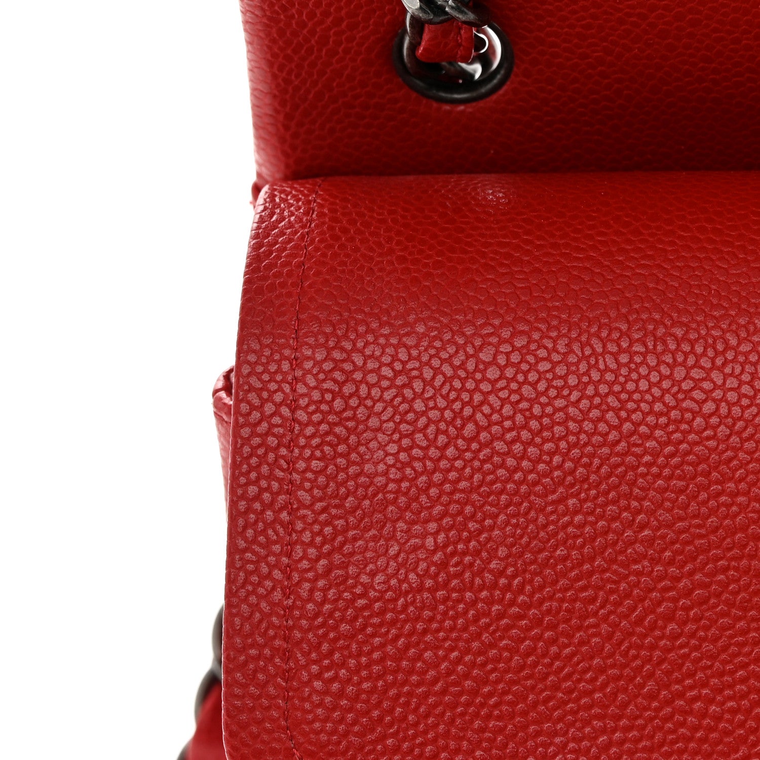Chanel Caviar Quilted Jumbo Double Flap Red 12 of 12