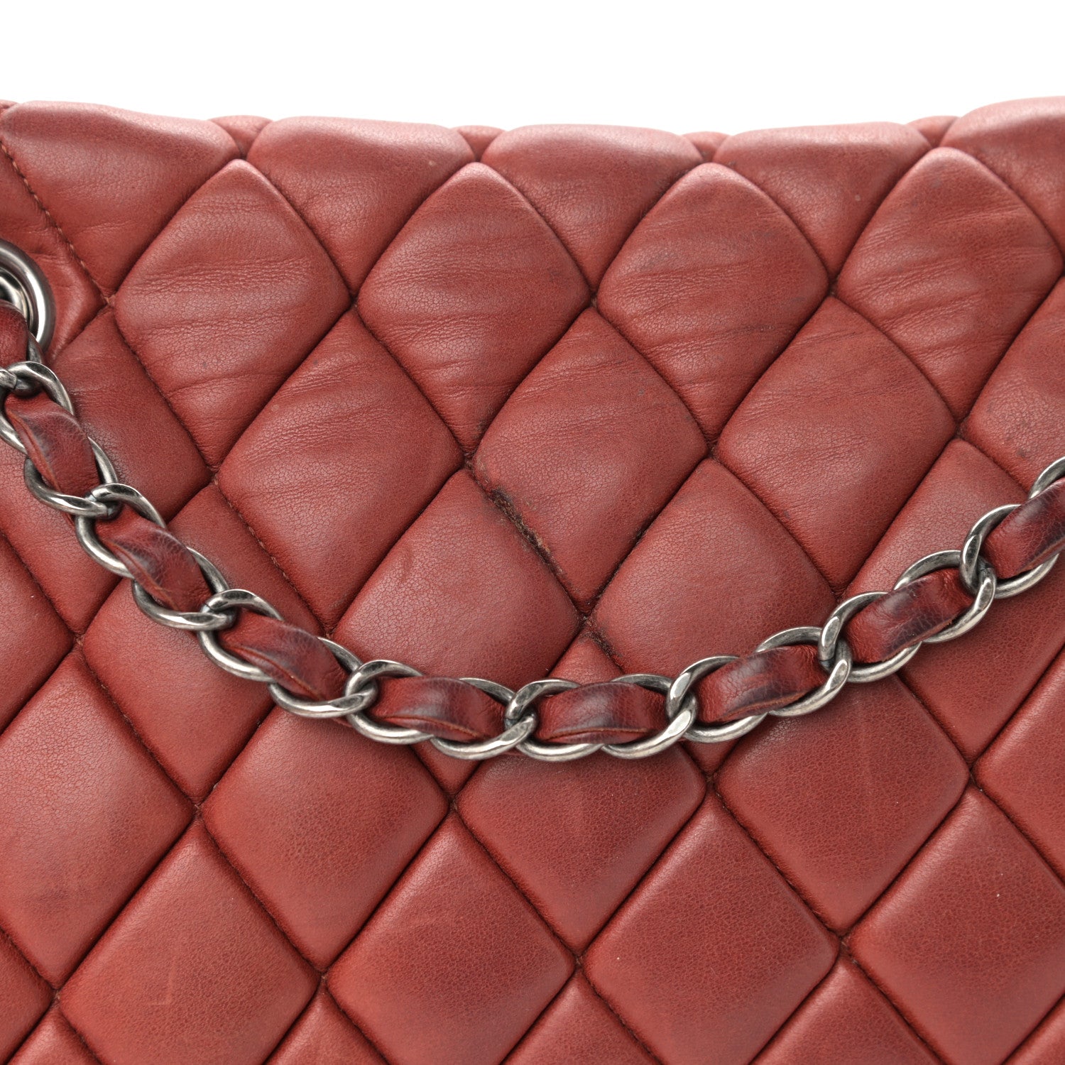 Chanel Lambskin Large New Bubble Flap Red 19 of 21