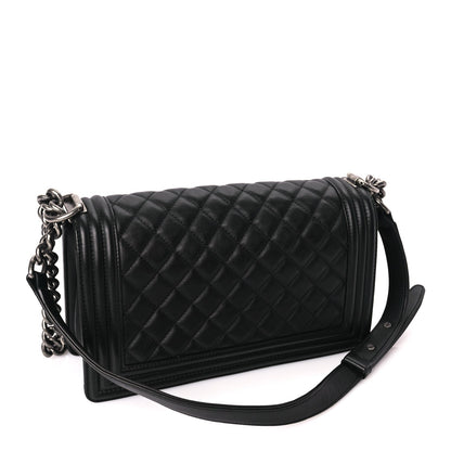Chanel Calfskin Quilted Medium Boy Flap Black 2 of 9