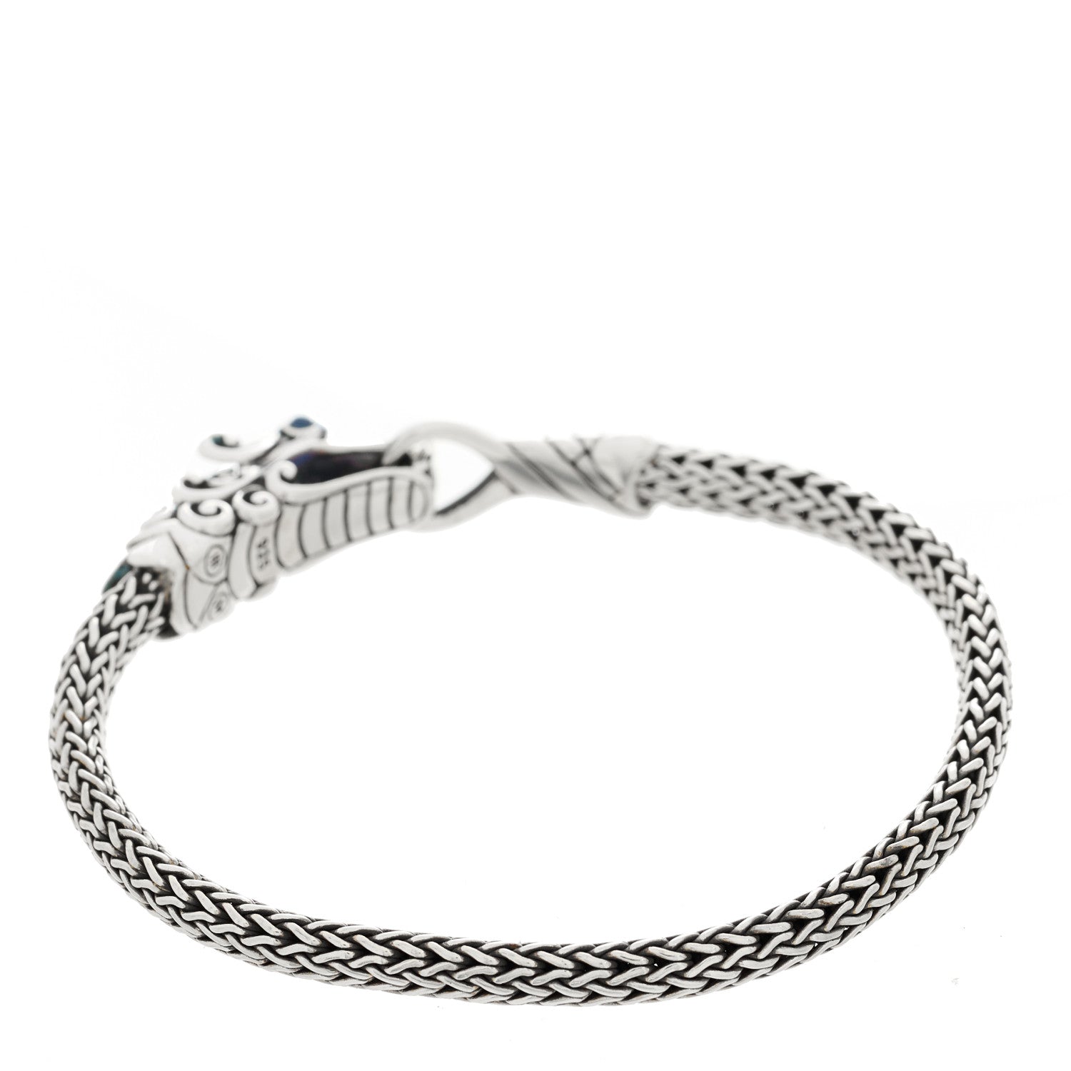 John Hardy Sterling Silver Blue Black Sapphire Naga Legends Bracelet 2 of 3