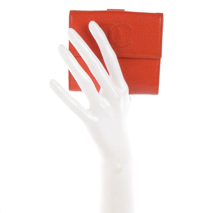 Chanel Caviar Small Timeless CC Flap Wallet Orange 2 of 7