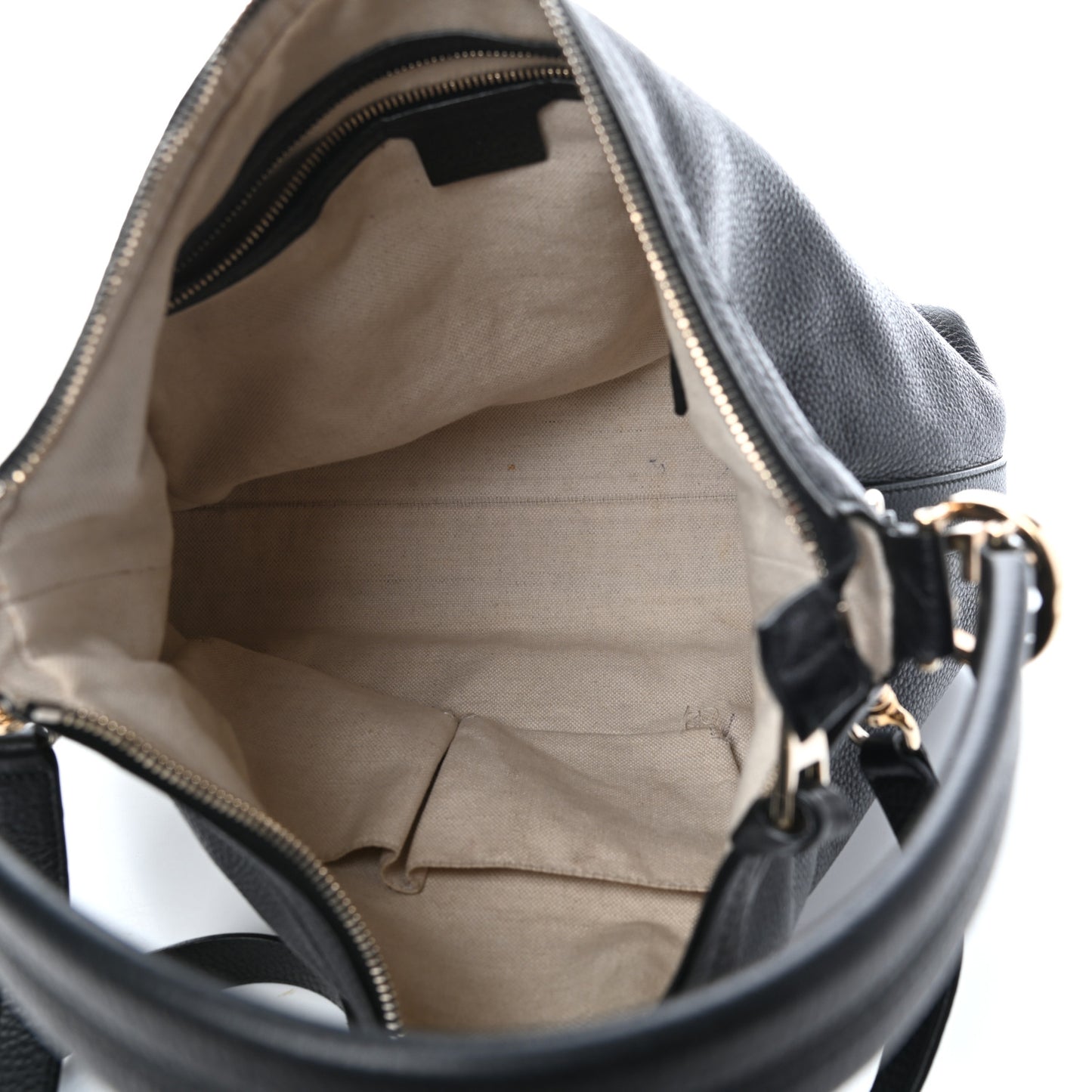 Pebbled Calfskin Small Miss GG Hobo Black