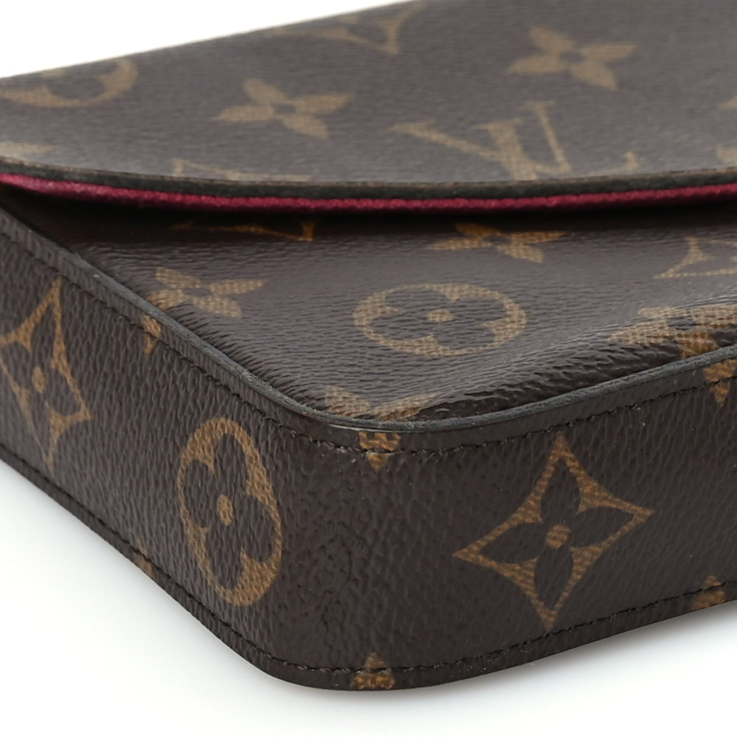 Louis Vuitton Monogram Pochette Felicie Chain Wallet Fuchsia 8 of 10