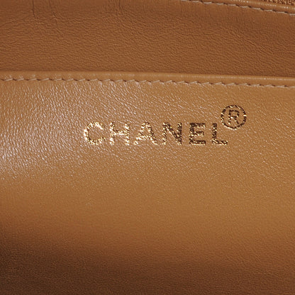 Chanel Lambskin Diamond Stitched Jumbo Flap Beige 8 of 10