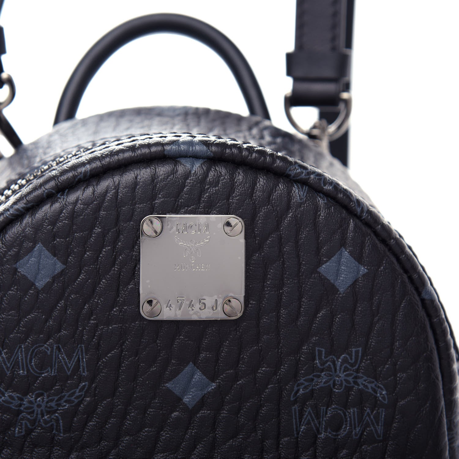 MCM Visetos Side Stud X-Mini Stark Bebe Boo Backpack Black 10 of 10