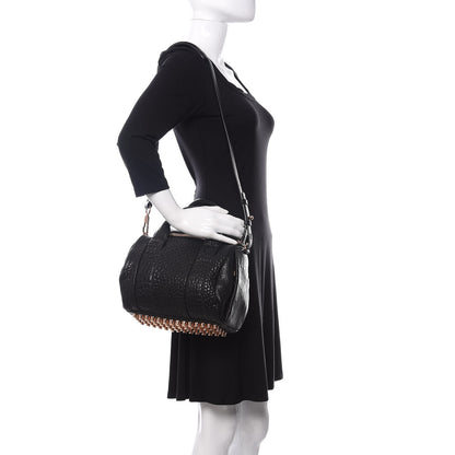 Alexander Wang Pebbled Lambskin Rockie Black Rose Gold Hardware 2 of 9