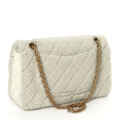 Chanel Shearling Lambskin Aged Calfskin Quilted 2.55 Reissue 225 Flap White 2 of 9