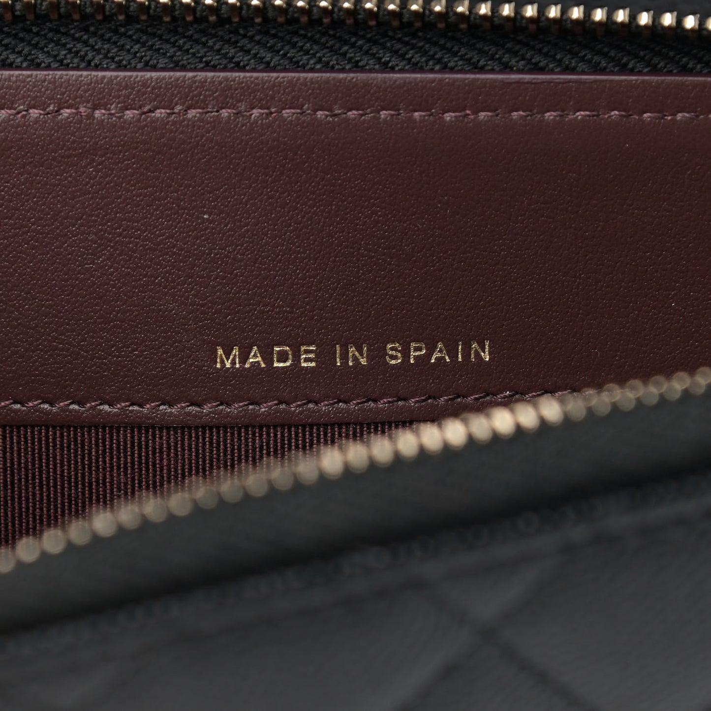 Caviar Quilted Phone Holder Wallet on Removable Chain Black