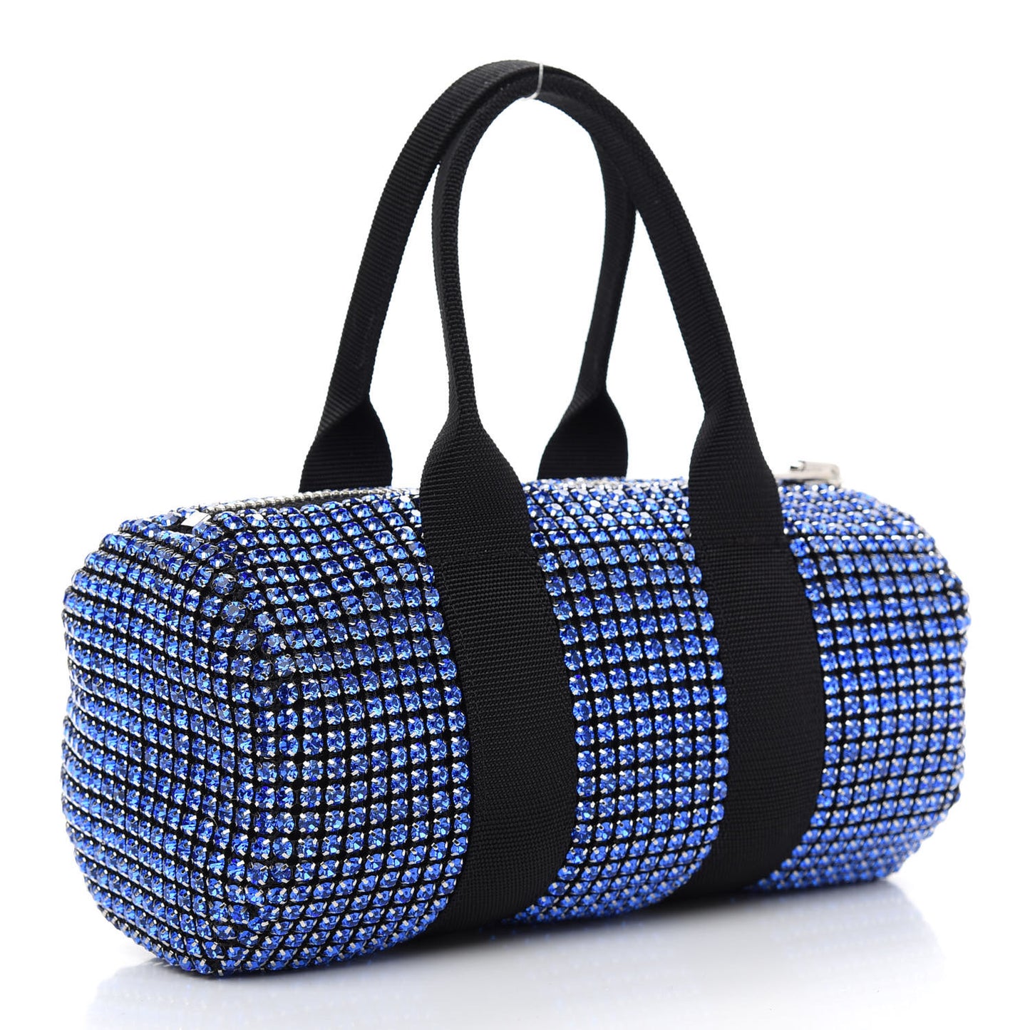 Mesh Crystal Rhinestone Mini Cruiser Duffle Cobalt